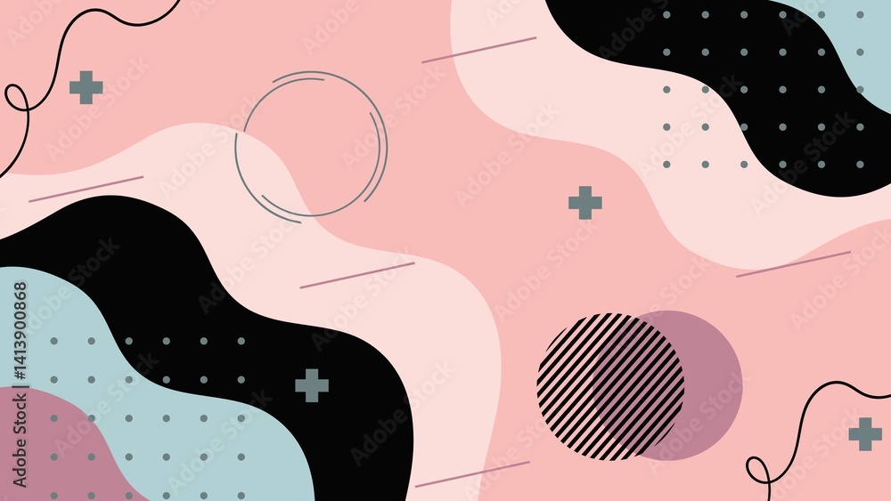 Pastel Abstract Geometric Background Design