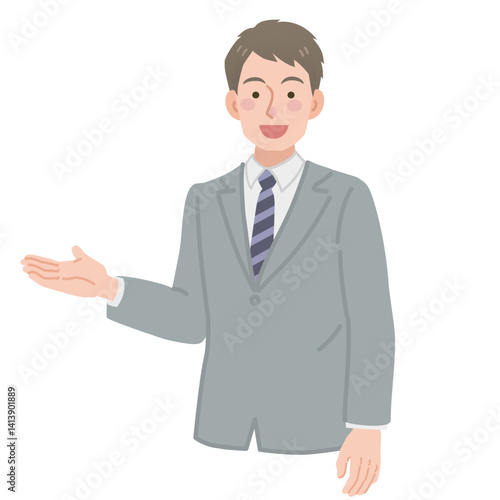 案内をするビジネスパーソン