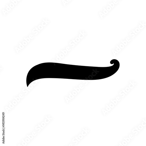 Foto Texting tails. Swirling swash and swoosh. Vector illustration