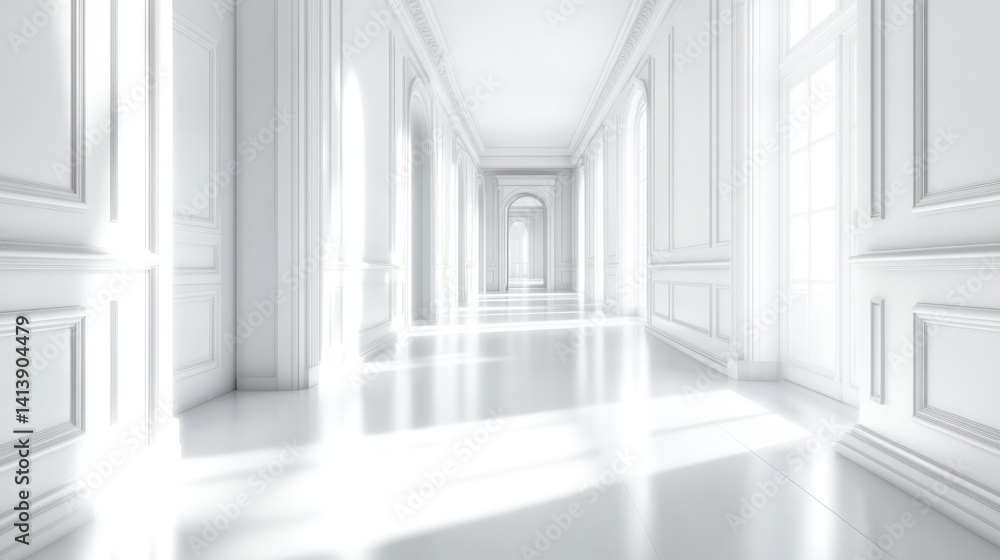 Fototapeta premium Grand white hallway