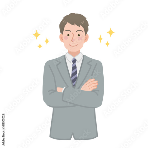 自信にあふれるビジネスパーソン