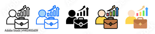 Sales Manager Icon Set Multiple Style Collection