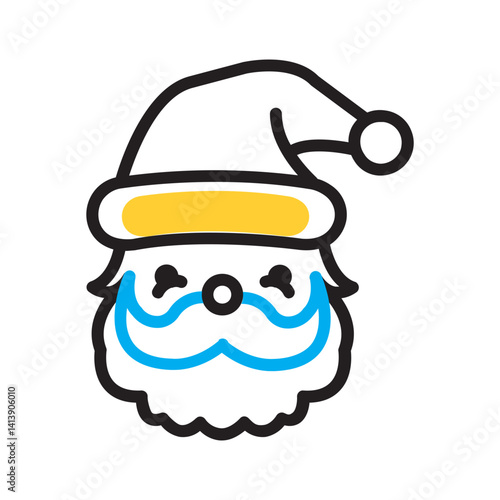 Vector multi color icon for Santa clause