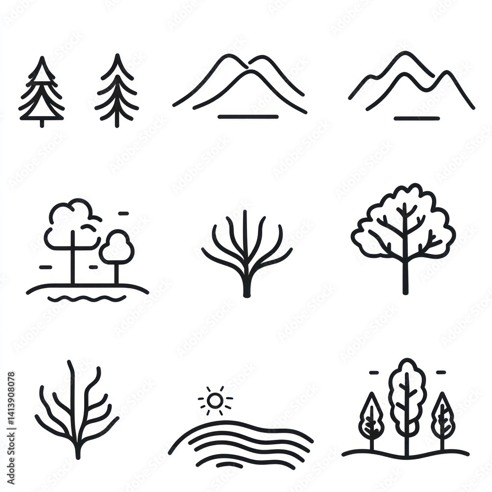 Fototapeta premium set of vector icons