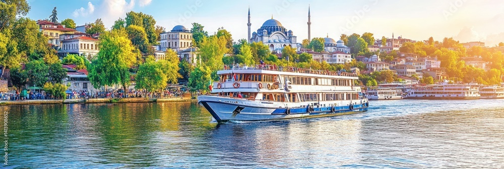 Obraz premium Scenic River Cruise in Istanbul