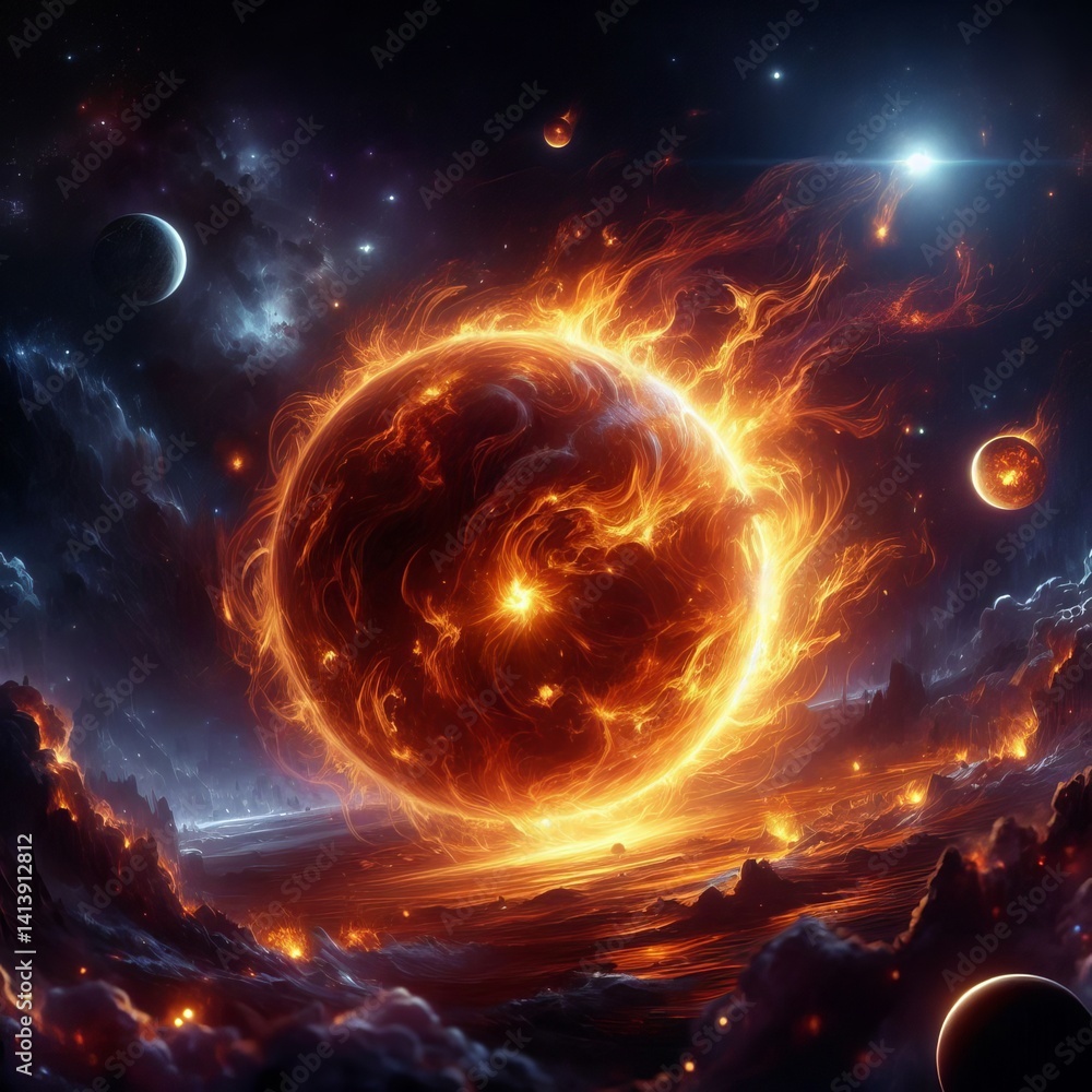 Obraz premium Brown seen in cosmic contexts