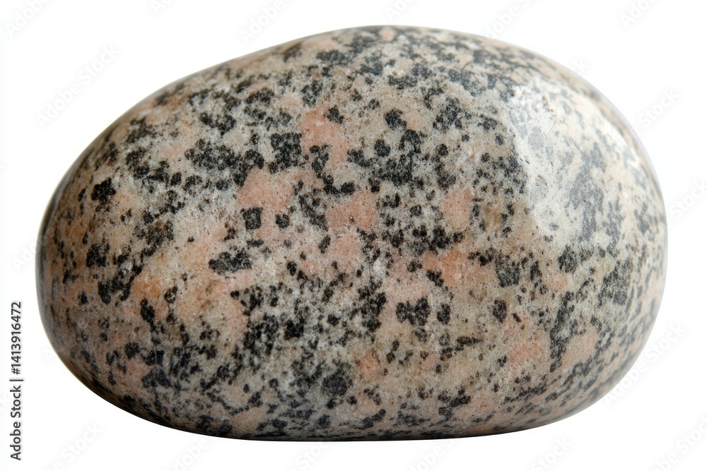 Polished Oval Stone with Speckled Pattern Polished Oval Stone with Speckled Pattern