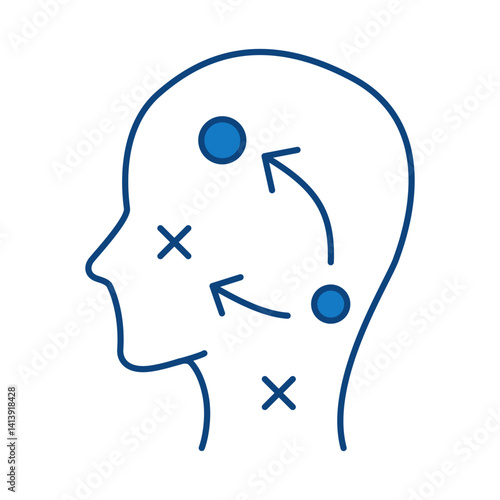 Planning Blue Line Icon. Startup, Success, Growth Editable Stroke Vector Illustration