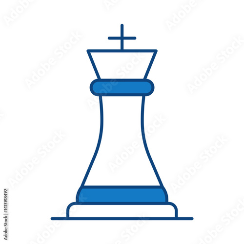 Strategy Blue Line Icon. Startup, Success, Growth Editable Stroke Vector Illustration