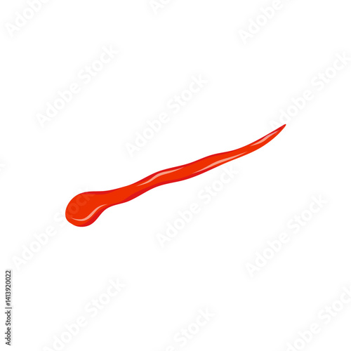 Ketchup sauce stains and splashes. Vector illustration 