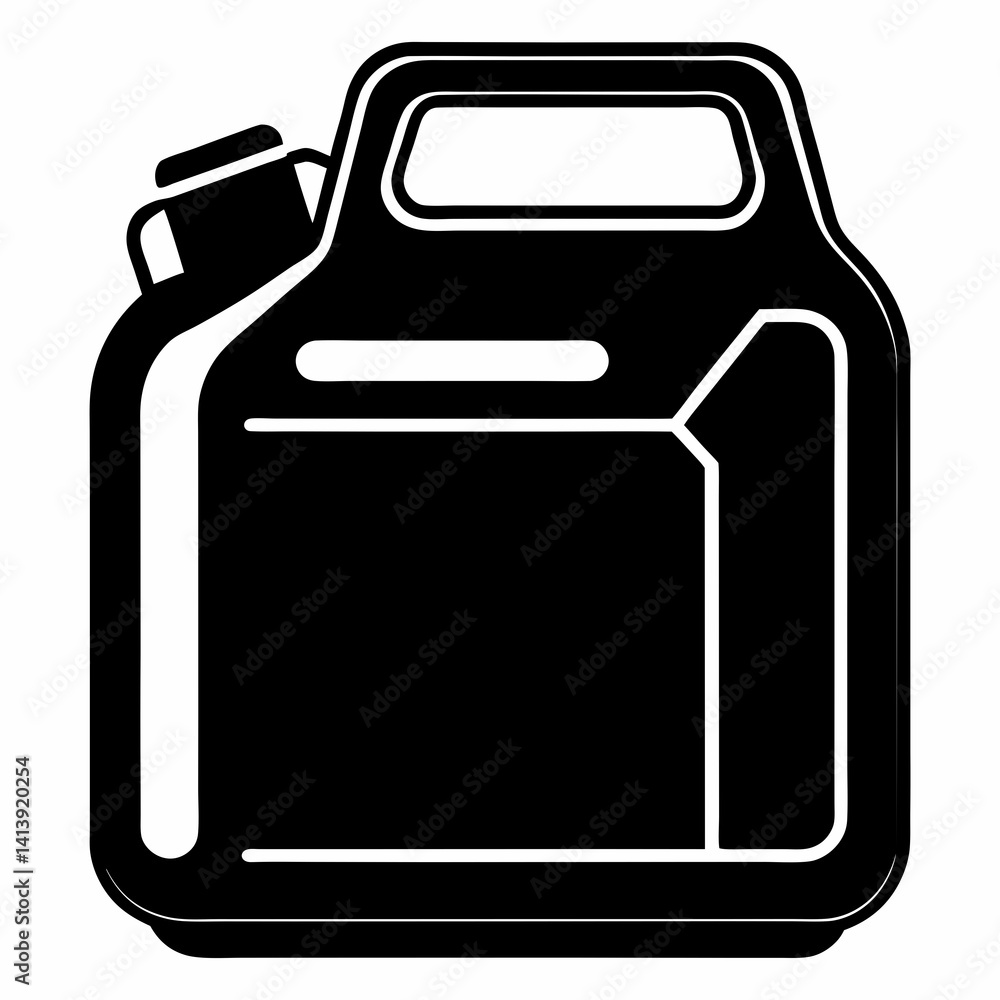 Motor Oil Lubricant Bottle Silhouette