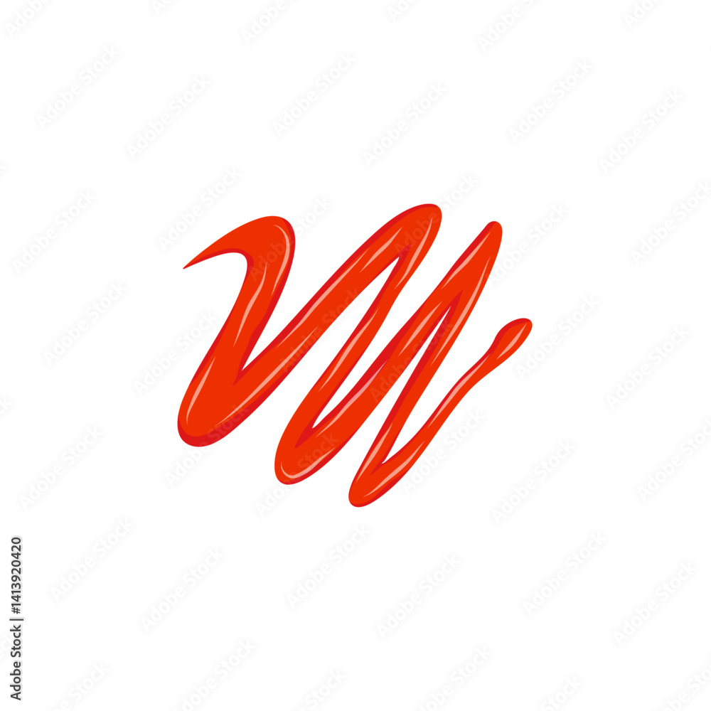 Ketchup sauce stains and splashes. Vector illustration Ketchup sauce stains and splashes. Vector illustration
