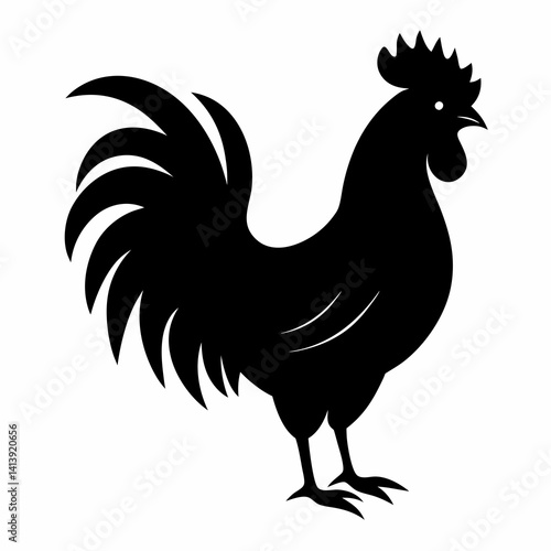 Hen silhouette vector