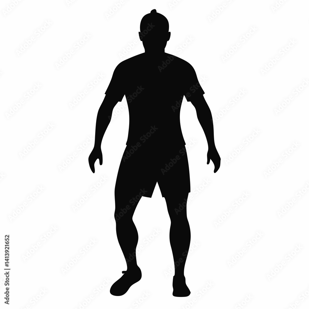 Football player silhouette vector Football player silhouette vector