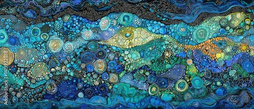 Gentle color transition of high-detail cancer starscape cosmic environment digital artwork abstract viewpoint high fidelity concept