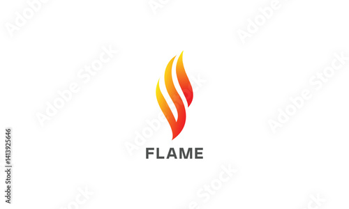 Modern Abstract Flame Icon Logo