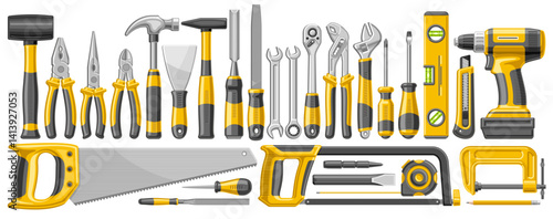 Vector set of Handyman Tools