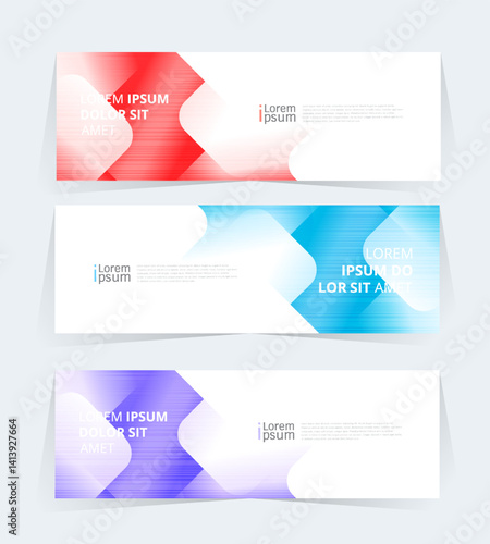 Geometric banner design with Vector presentation template.
