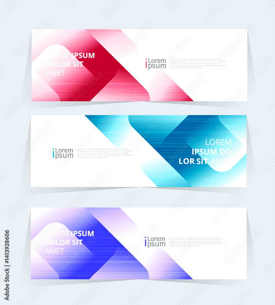 Naklejka premium Geometric banner design with Vector presentation template.
