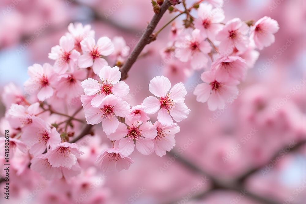 pink cherry blossoms on a tree branch against a blue sky pink cherry blossoms on a tree branch against a blue sky