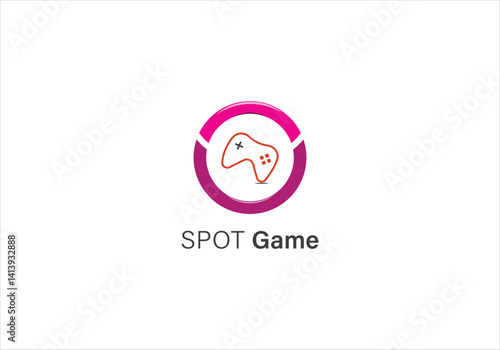spot game logo design controller icon modern gaming brand symbol esport concept