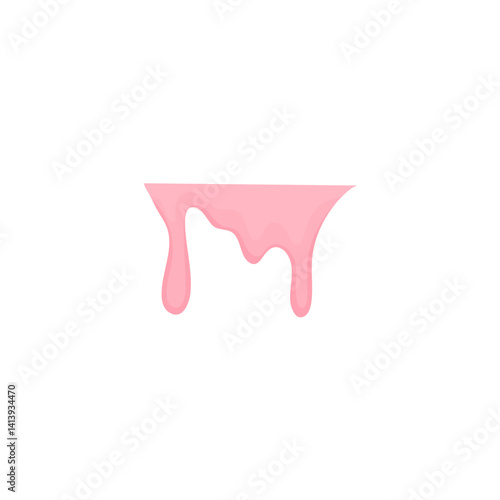 Pink strawberry cream melted