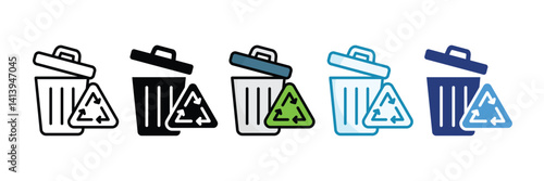 Recycle Icon Set Multiple Style Collection