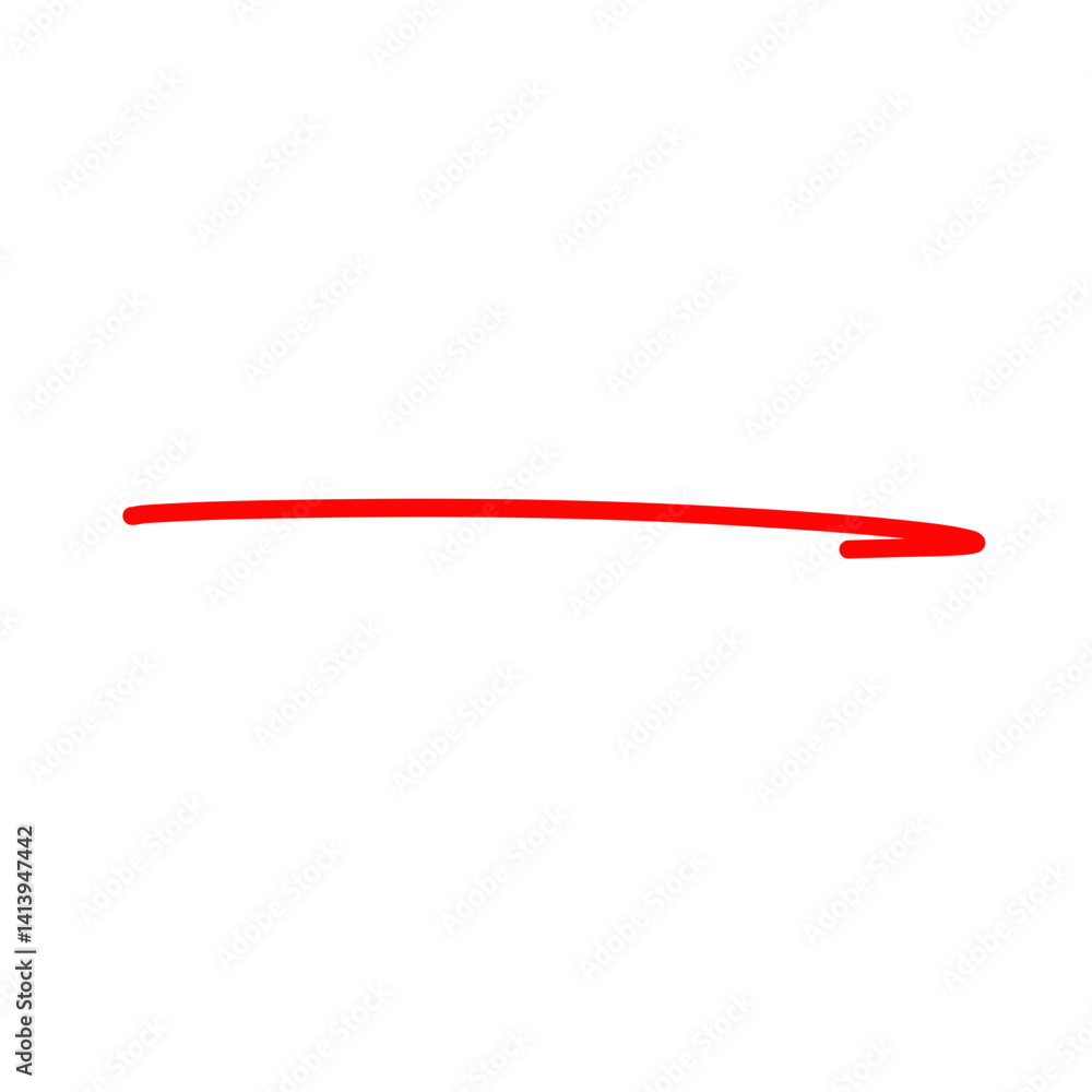 Red brush stroke underline Red brush stroke underline