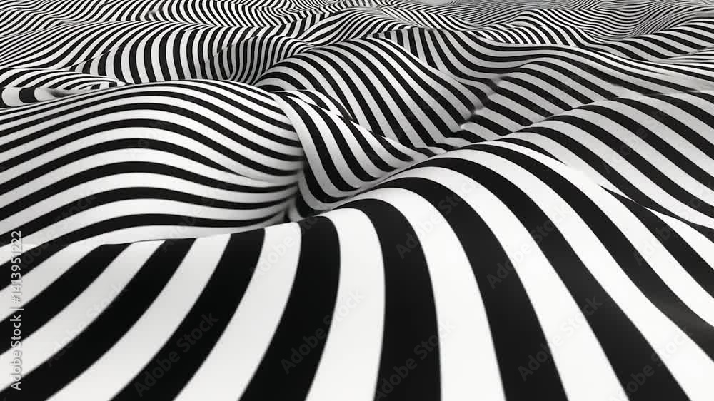 Abstract black and white wavy stripes Abstract black and white wavy stripes