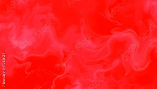 Vibrant Red Abstract Background - Smooth Fluid Swirl Texture Design for Modern Artistic Canvas and Wallpaper