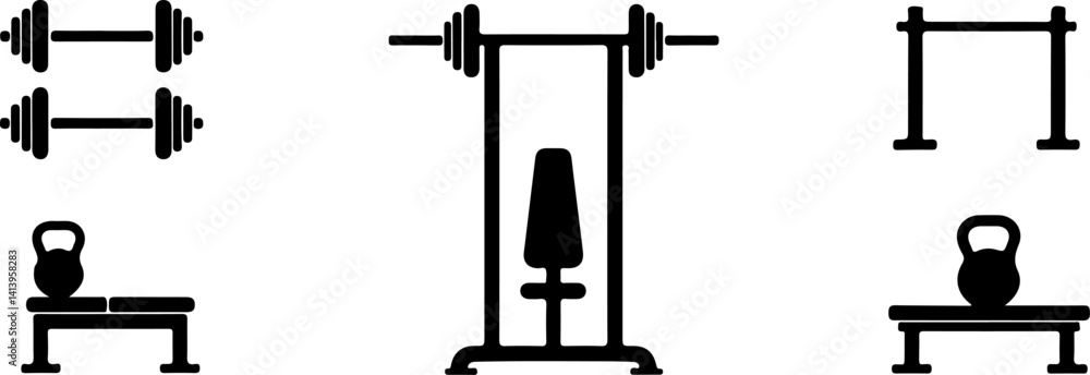 Gym SIlhouette set Gym SIlhouette set