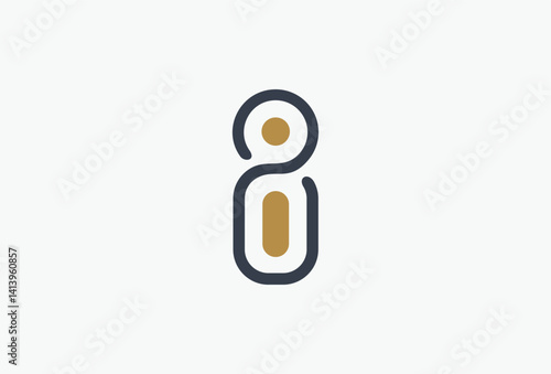 Initial Letter I People Person Icon Logo Design Element