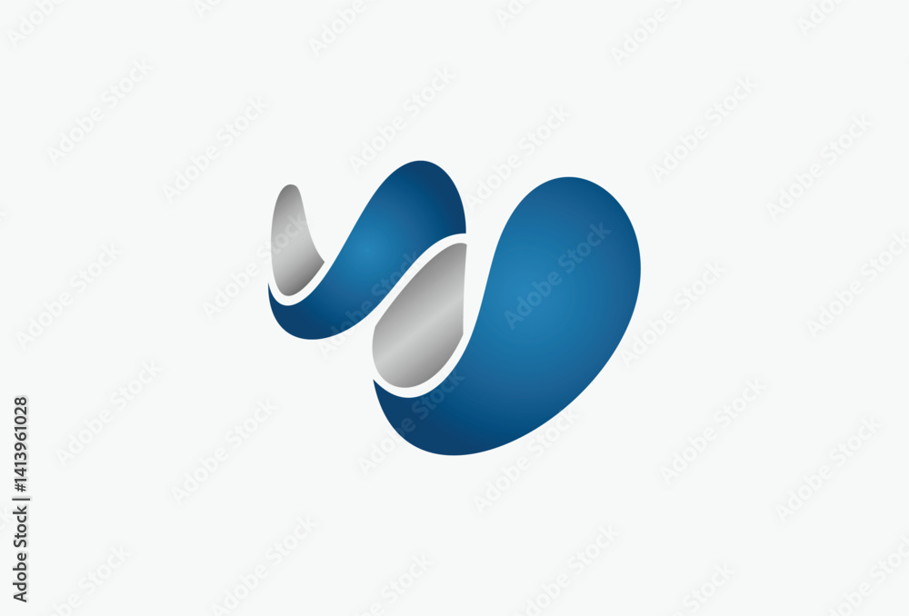Moving Molecular Abstract Ribbon Logo Design Moving Molecular Abstract Ribbon Logo Design