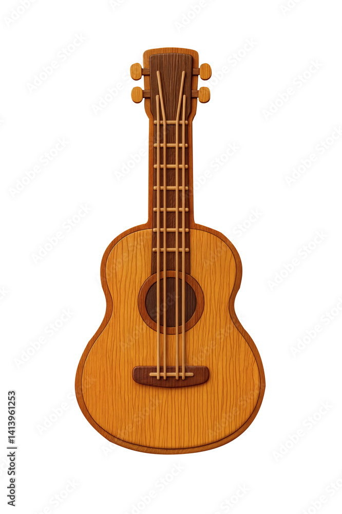 Obraz premium Violão 3D em estilo artesanal como elemento decorativo de São João