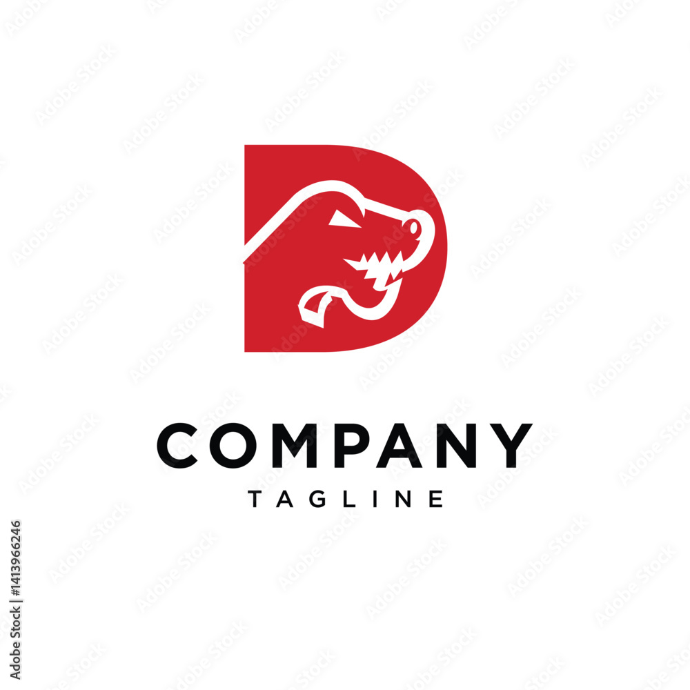 Letter D T-Rex Dino Logo Icon Vector Letter D T-Rex Dino Logo Icon Vector