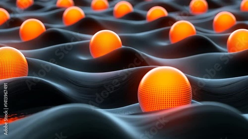 Abstract spheres on rippling surface