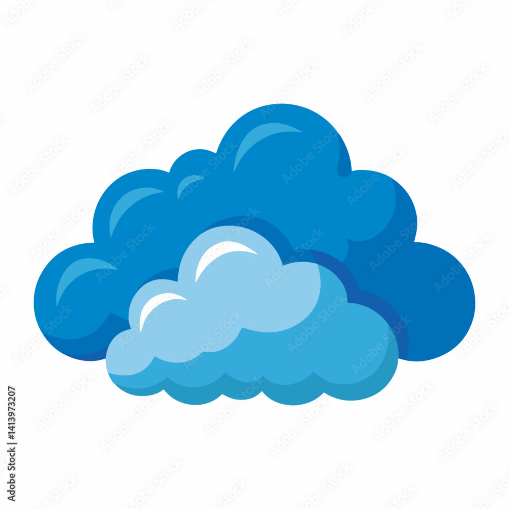 Cloudy sky vector art illustration. Cloudy sky vector art illustration.