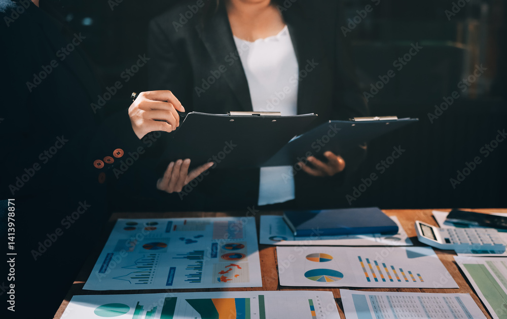 Business analyze,Close up Business people meeting to discuss the situation on the market. Business Financial Concept Business analyze,Close up Business people meeting to discuss the situation on the market. Business Financial Concept