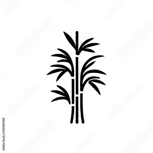 Bamboo Forest Silhouette Representing Nature and Tranquility  
