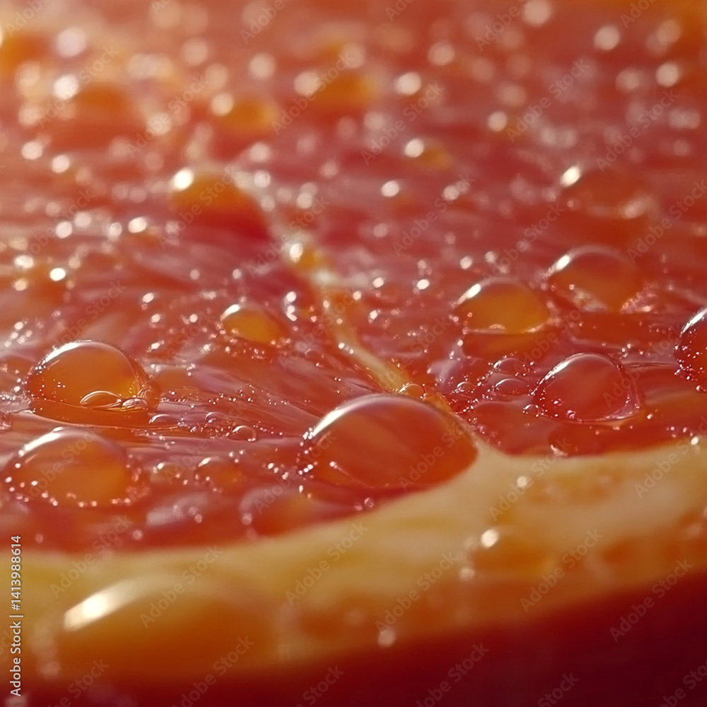 Ultra-close macro video of orange slices with visible pulp and juice Ultra-close macro video of orange slices with visible pulp and juice