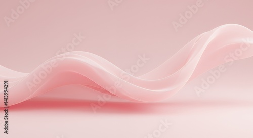 Abstract pink wave background creates smooth flowing motion design
