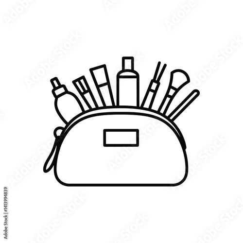  makeup bag icon sign vector