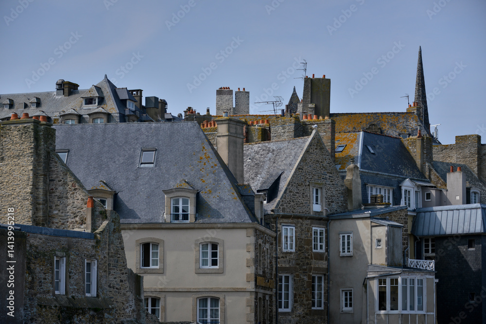 Fototapeta premium The beauty of Bretagne, France. Churches, sea, villages and colours