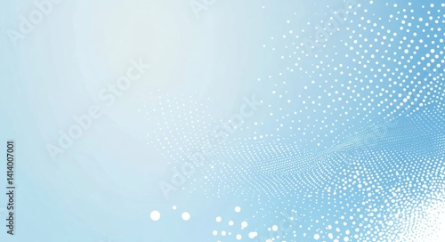 Light blue gradient background with halftone dot pattern
