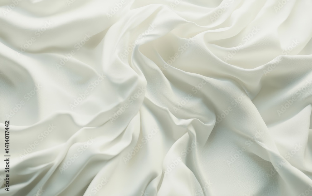 Elegant white fabric folds Elegant white fabric folds