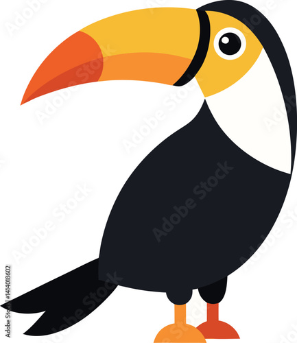 toucan bird with blank sign