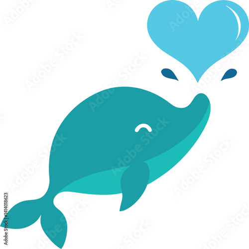 dolphin with heart