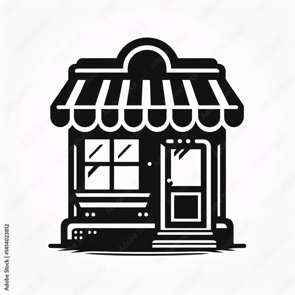 Obraz premium Shop Icon A Simple Storefront Design