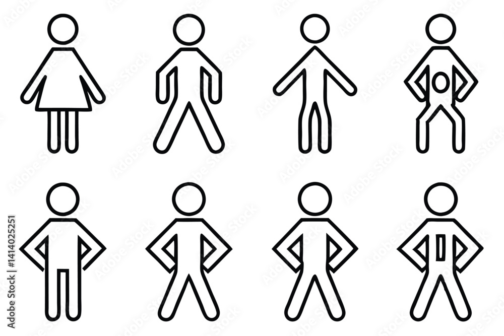 pedestrian line art modern sketch for urban environment pedestrian line art modern sketch for urban environment