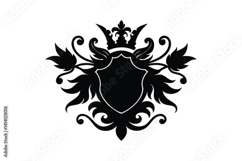 Heraldic beautiful pattern silhouette